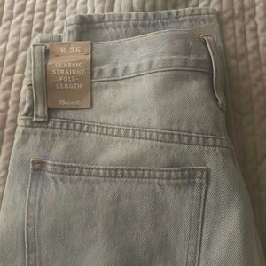 Madewell straight jeans size 26